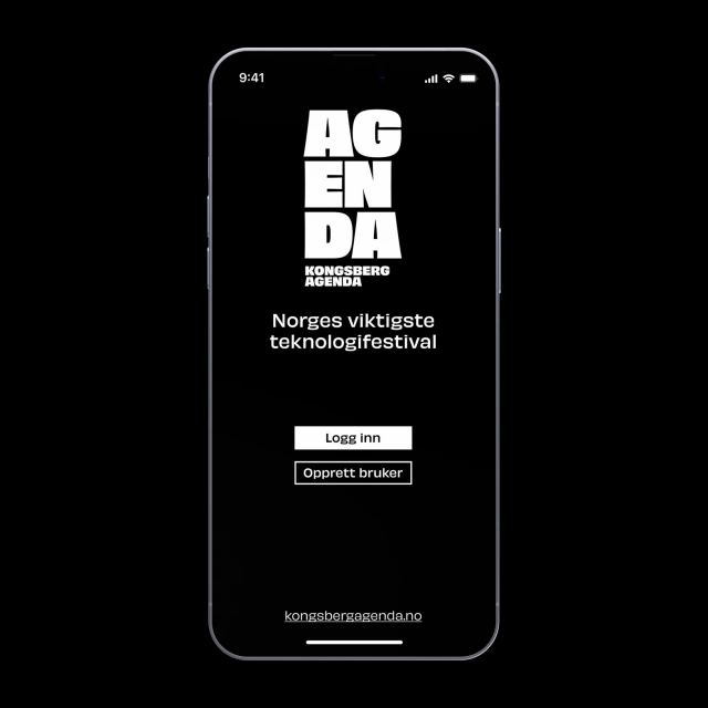 Logg inn med eksisterende eller registrer en ny app-bruker
