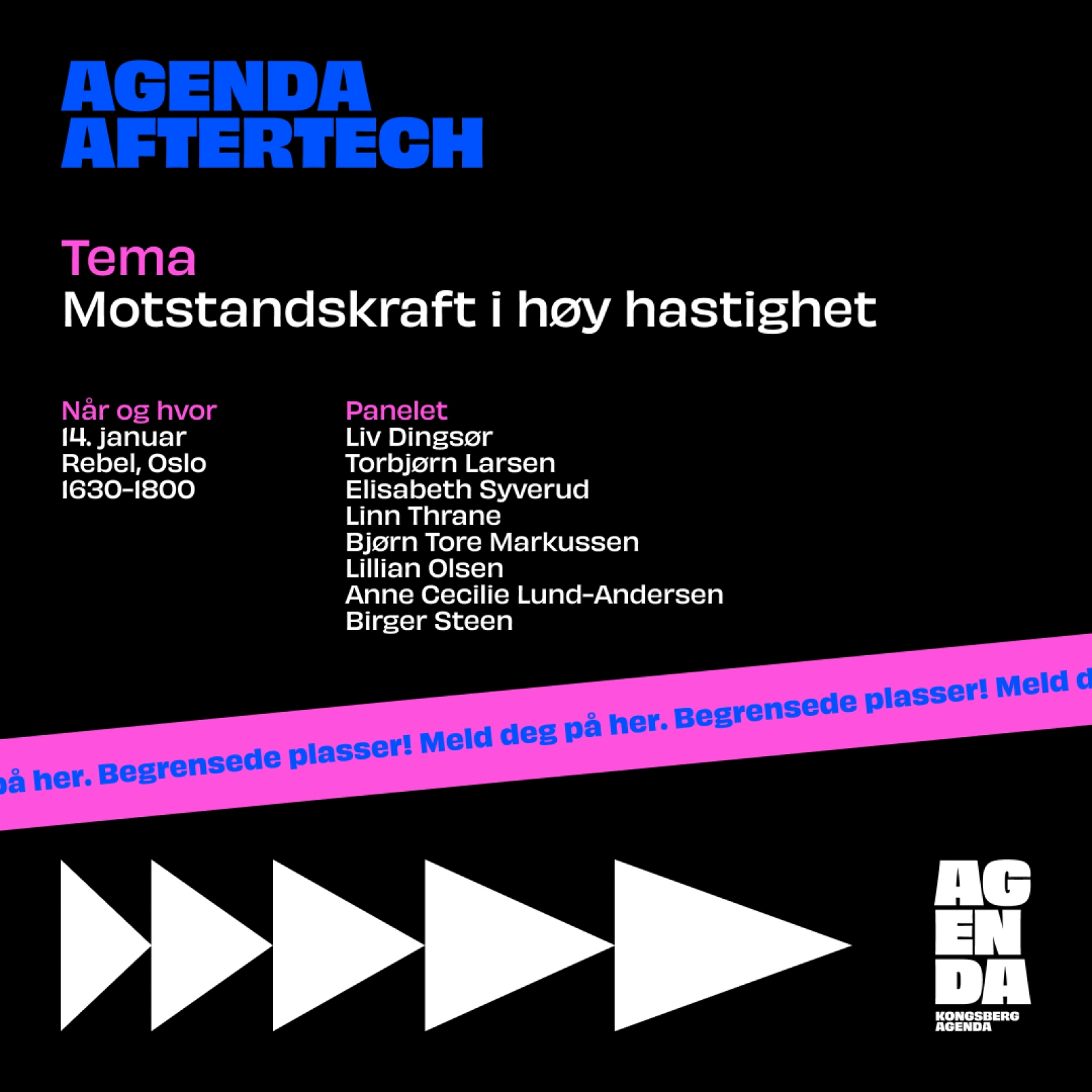 Panelsamtale om årets hovedretning - Agenda AfterTech 14.januar