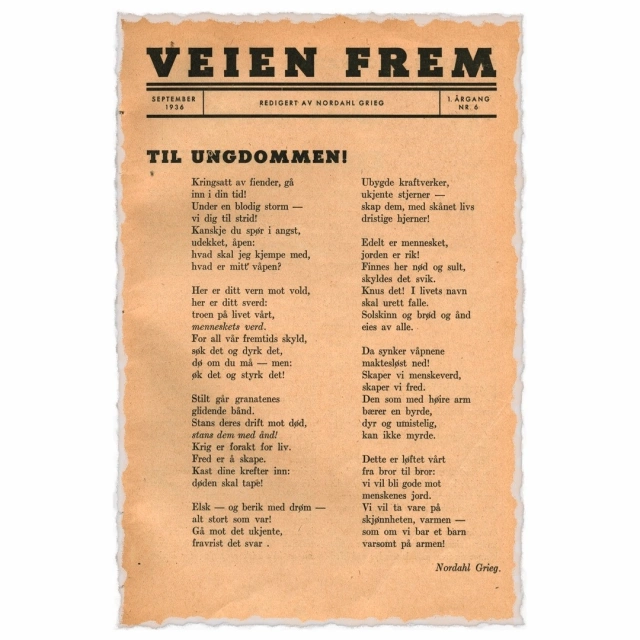 Til Ungdommen - Nordahl Grieg