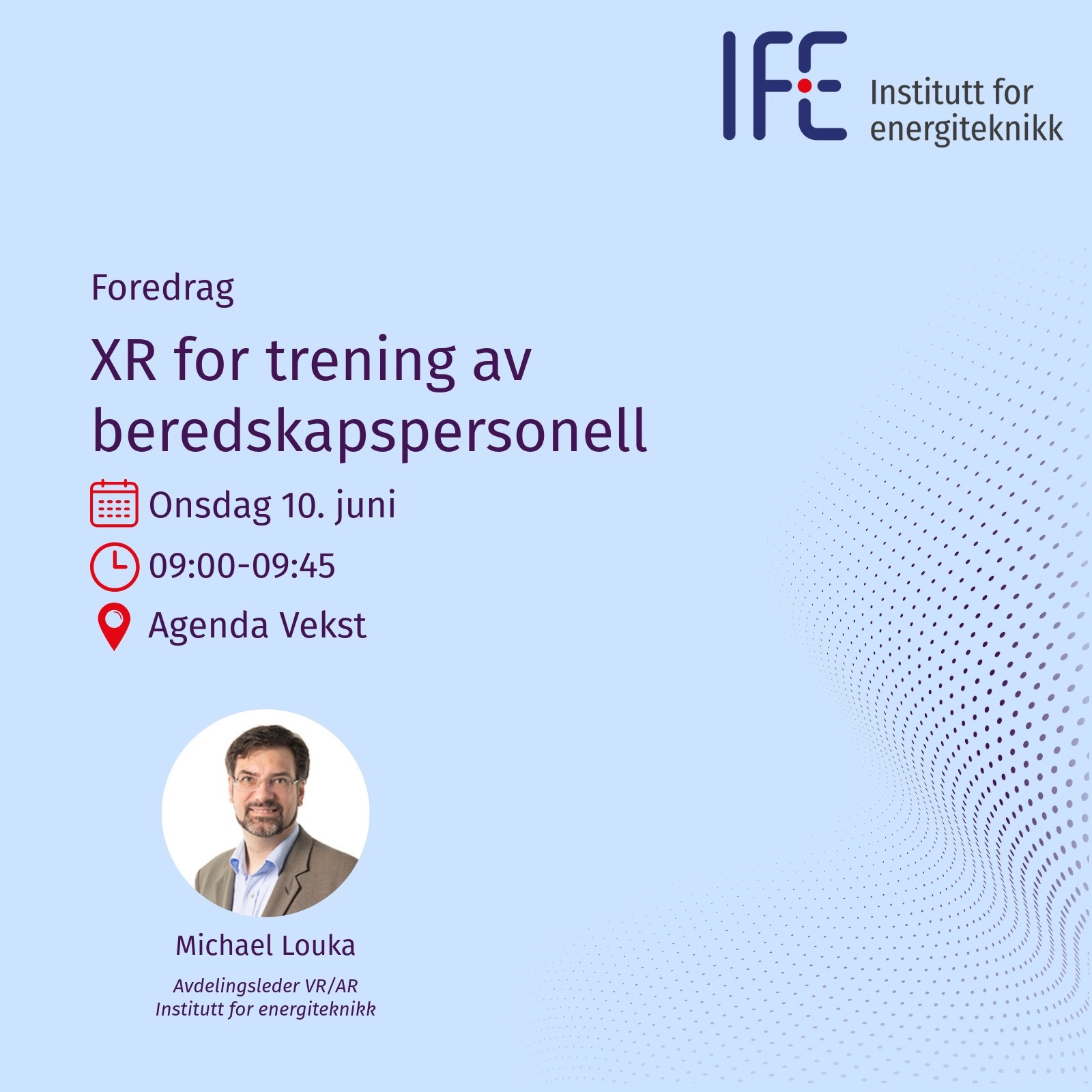 XR for trening av beredskapspersonell