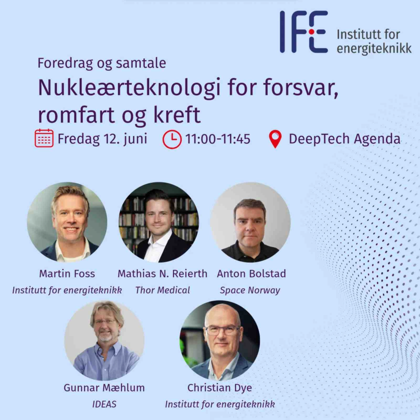 Nukleærteknologi for forsvar, romfart og kreft