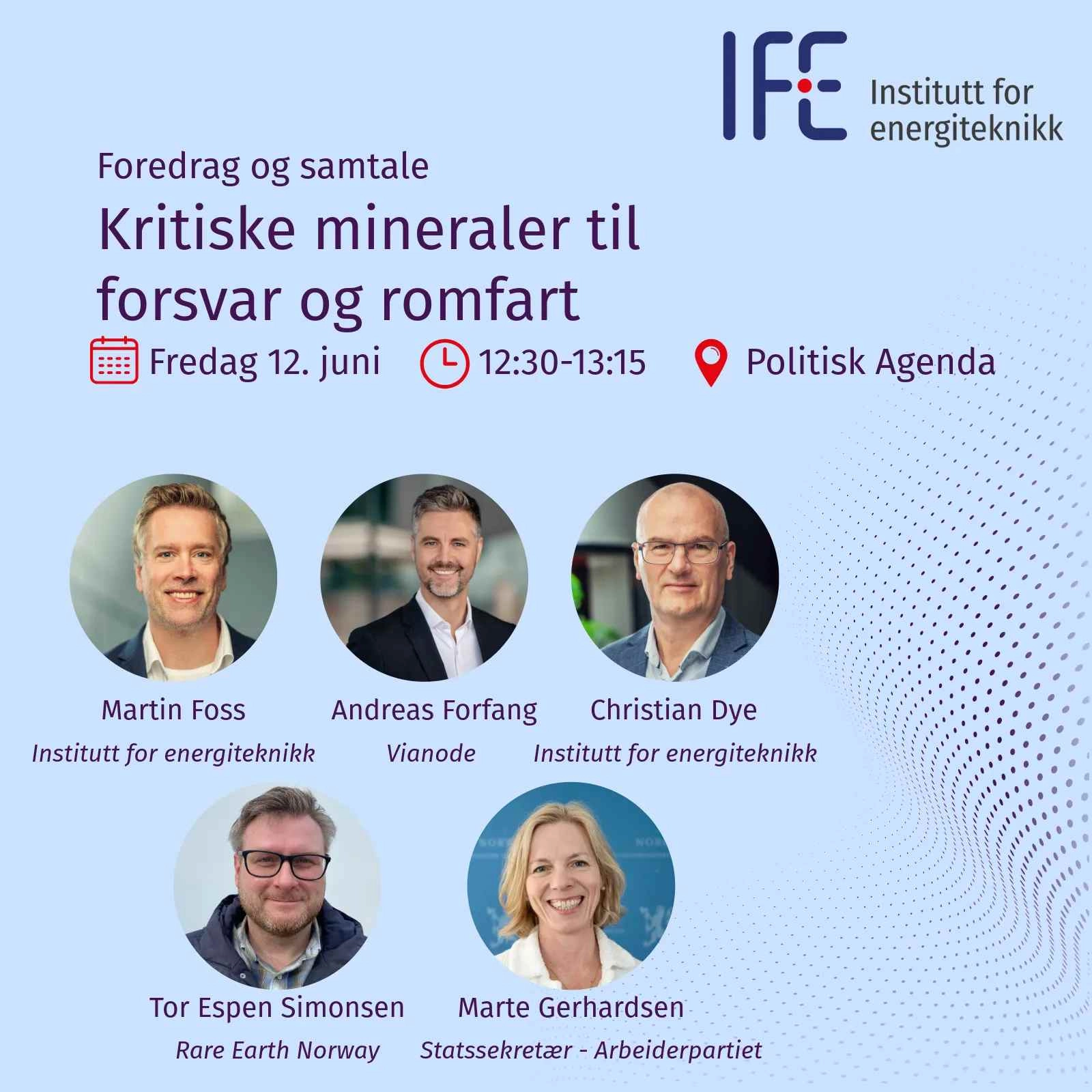 Kritiske mineraler til forsvar og romfart